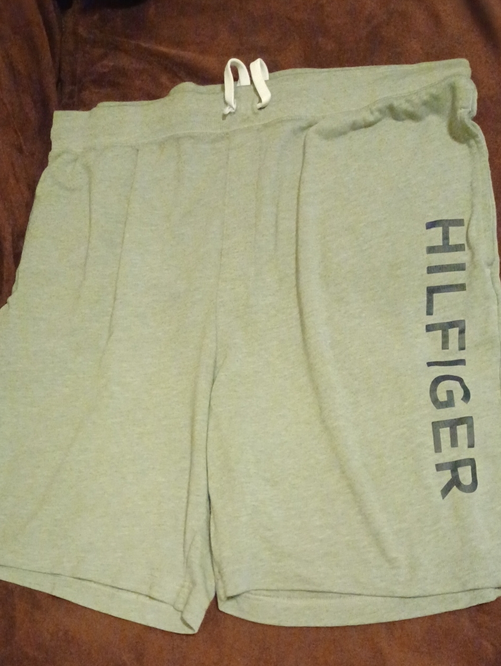 Tommy Hilfiger Gray Knit Logo Athletic Shorts
